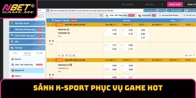 Sảnh K-sport phục vụ game hot Sảnh K-sport phục vụ game hot